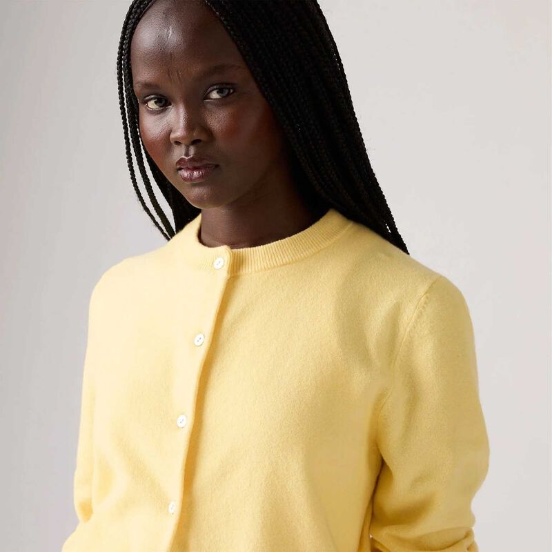 Levi's Tara Crewneck Cardi Mood Yellow image number 2